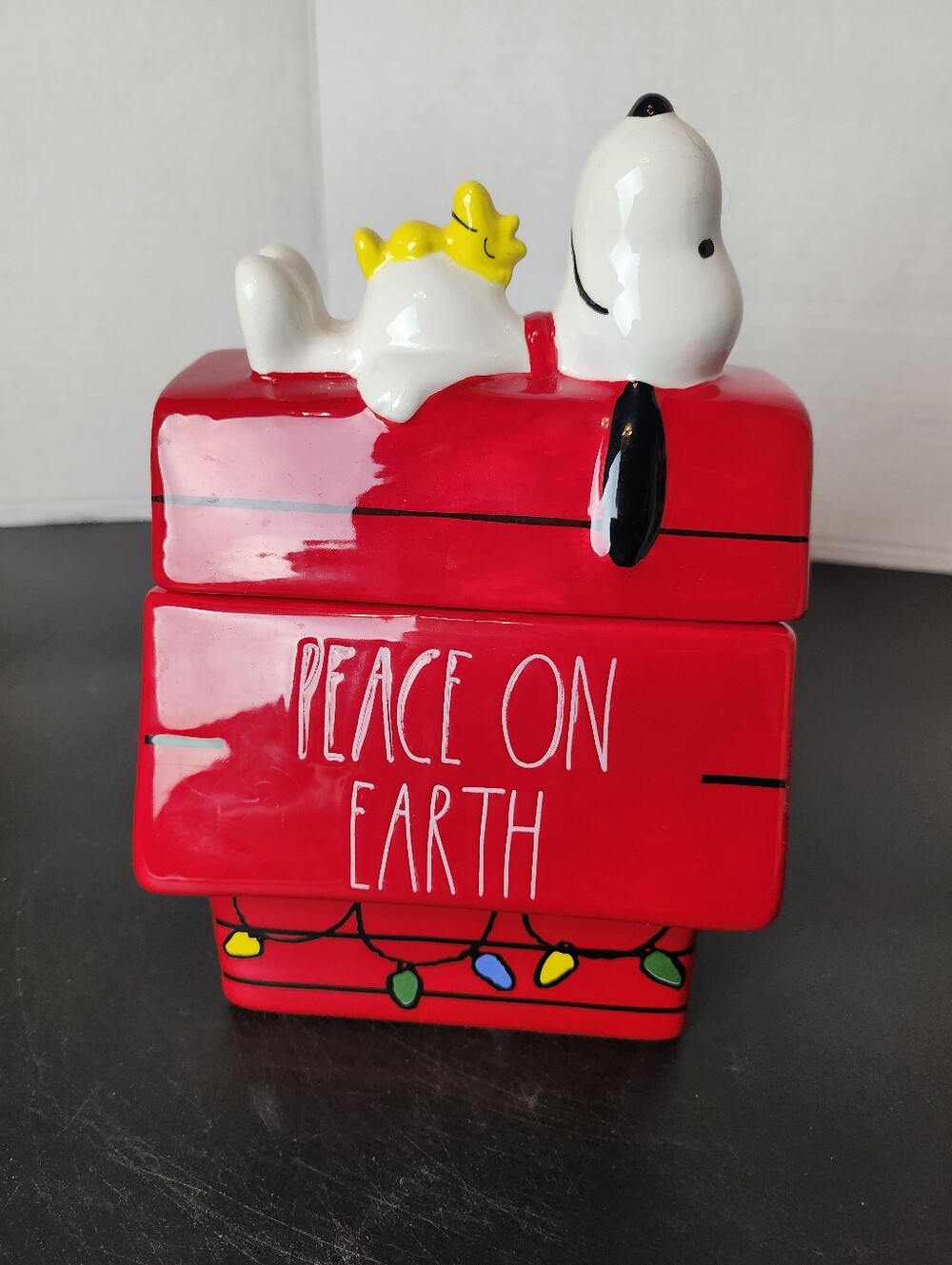Rae Dunn Snoopy Christmas Canister Or Candy Jar Cookie Jat